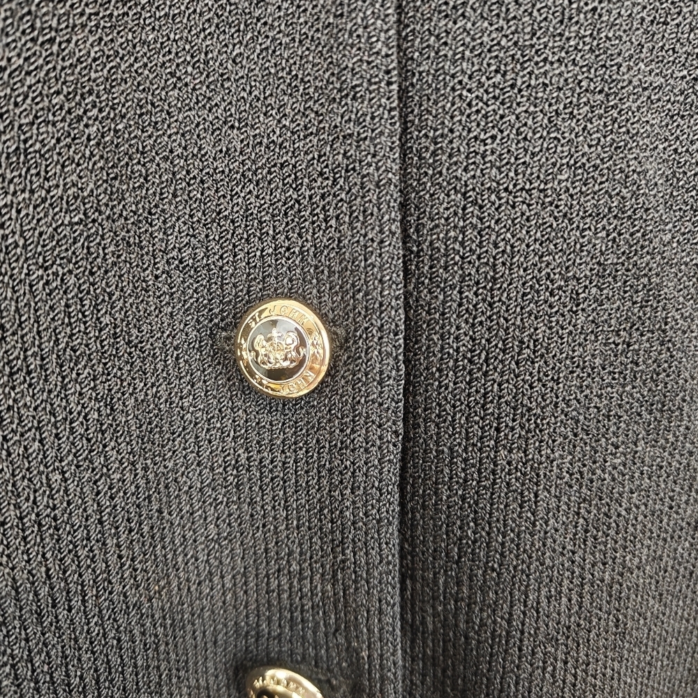 St. John Basics Mock Neck Button Up Padded Knit C… - image 5